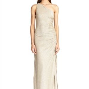 Laundry by Shelli Segal One-Shoulder Gown
